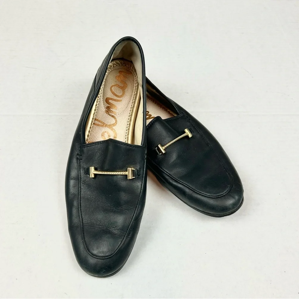 Sam Edelman Black Leather Woman's Slip-On Loafers